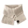 Miniatyrbild 1 av 3: Dam Stickad Falsk Krage Höst Vinter Turtleneck Tröja Halsduk Tjock Elastisk Halsvakt Mode DB Beige (with Wool)