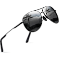 Miniatyrbillede 1 af 5: Ed-solbriller-herre-dame-pilot solbriller unisex uv400 beskyttelse polariserede solbriller sorte sungl [DB]
