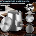 Miniatyrbilde 2 av 5: Askebeger i rustfritt stål med lokk, vindtett askebeger med sklisikker base for utendørs og innendørs bruk [DB] Silver M