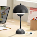 Miniatyrbillede 2 af 5: LED Blomsterpot Bordlampe, Moderne Macaron Lampe, Dæmpbar Bordlampe med 3 Farver [DB] Black