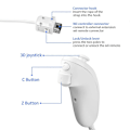 Miniatyrbillede 2 af 5: 2-pak Nunchuk Controller til Wii, Fjernbetjening Nunchuk Jostick Spilcontroller Kompatibel med Nintendo Wii og Wii U Videospil Gamepads [DB]