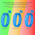 Miniatyrbillede 4 af 4: Fiauli V9 Kropstemperaturmonitor Termometer Vibrationsalarm Armbånd Smart Armbånd db Black