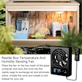 Miniatyrbillede 5 af 5: Smart køleventilator til reptiltank med LED-display, stærk vindventilation, støjsvag køling f [DB] Black