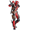 Pikkukuva 5 / 5: Legends X-men No.001 Deadpool Action Figure Amazing Revoltech Kaiyodo Toy Db Red