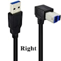 Miniatyrbillede 5 af 5: USB3.0 Kabel A Han til B Han 90 Graders Vinkel USB3.0 Printerkabel [DB] Left bend