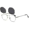 Flip Up Solbriller Menn Kvinner Polariserte Steampunk Flip Solbriller Med Dobbelt Linser UBM Db Silver Frame-Gray Lens