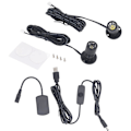 Miniatyrbild 1 av 5: Dimbar Mini Spotlight 5V Mini LED Spotlight 1 till 2 Spotlights med Dimmer för Display Smyckeskåp Veranda [Db] Black White Light