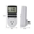 Miniatyrbilde 4 av 4: Stor LCD-skjerm Smart Socket Hjem Rom Elektronisk Spar Energi Betjen Instrument[DB] US Plug