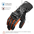 Pikkukuva 3 / 5: Lämpimät talviset moottoripyörä käsineet kosketusnäyttö vedenpitävät tuulenpitävät suojaavat motocross moottoripyörä miesten käsineet Guantes Moto Luvas db WN-01 Black Gloves M