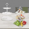 Miniatyrbild 3 av 5: Vit Tårtställning Rund Display För Fest Heminredning, 3 Våningsställ [DB]