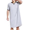 Herr Nattlinne Sovkläder Loungewear Enfärgad Nattkläder,Grå