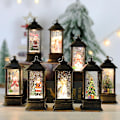 Miniatyrbillede 2 af 5: Julekuglelanterne med Batteridrevet LED-lys, Vand og Glimmer, Julemand, Snemand, Hængende Natlampe, Julepynt til Hjemmet [DB] 3