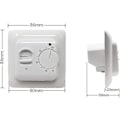 Miniatyrbillede 4 af 5: Manuel Gulvvarme Termostat 220v 16a, Elektrisk Gulvvarme Controller-HP {Db}