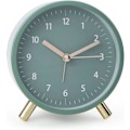 Miniatyrbild 1 av 5: Väckarklocka 4,5 tum Sängbord Analog Väckarklocka för Sovrum Batteridriven Rund Klocka med Bakgrundsbelysning, Grön [Db]
