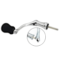 Miniatyrbild 3 av 4: Universal Spinnrullehandtag Metall Fiske Rulle Rock Arms Grepp Knapp Delar Fg {Db} M