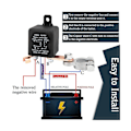 Miniatyrbild 3 av 5: Fjärrströmbrytare för batterifrånkoppling, fjärrströmbrytare för lastbilsbilsbrytare stöldskydd, 24v 200a fjärrströmbrytare  [dB} Black