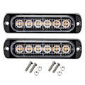 Miniatyrbilde 2 av 5: 2 stk 12-24V LED-stroblys advarselslys Advarsel Nødlys Blinkende lys Forsiktighetslys Bar for bil Tr db White Light