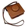 Miniatyrbild 1 av 5: För Fujifilm Instax Wide Evo Kameraväska Portabelt PU Läder Skyddsfodral med Axelrem [DB] Multicolor Brown