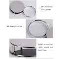 Miniatyrbild 4 av 5: 20x Vikbar Fickförstoringsglas med Metallfodral Vikbart Läsförstoringsglas Bärbar db