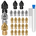 Miniatyrbillede 1 af 5: 22 stk. 0,4 mm Mk8 dyser til 3d-printer