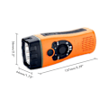 Miniatyrbilde 1 av 5: Nødvendig håndsveivradio med LED-lommelykt - Bærbar multifunksjonell powerbank - Oppladbar for utendørs db