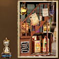 Miniatyrbild 2 av 5: Dockhus DIY Miniatyr Trä Möbler Kit, Mini 3d Handgjord Dockhus Modell Med Dammskydd & LED, 100% Ny Db Brown