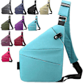 Miniatyrbild 1 av 5: Stöldsäker Resväska för Kvinnor, Stöldsäker Väska, Stöldsäkra Crossbody-väskor för Kvinnor, Stöldskyddad Resväska [DB] Sky Blue Right Shoulder
