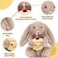 Miniatyrbillede 3 af 5: Fødselsdagskage Kanin Plysdyr, Bashful Beige Kanin Blødt Udstoppede Dyr Legetøj Fødselsdagsgave til Børn & Voksne [DB] Bunny