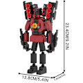 Miniatyrbild 2 av 5: Skibidi Toalett Leksak Byggsten Titans Kameraman Tv Man Kameraman Speakerman Skibidi Toalett Klocka Man Titans Borr Högtalare Db A2