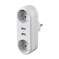 Miniatyrbilde 5 av 5: EU Jordveggkontakt Adapter Plugg Forlengelse Strømkontakt Konverter 3500W DB B31