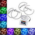 Miniatyrbilde 3 av 4: Angel Eyes Set Frontlykter Rgb Standlysringer Halo Ring For E36 E38 E39 E46 3 5 7 Series [DB]