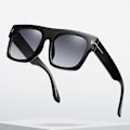 Pikkukuva 5 / 5: Aurinkolasit Miehille Naisille 2023 Luksus Design Aurinkolasit Miehille Musta Liukuvärjätty Lasi gafas de sol hombre [DB] black clear as shown