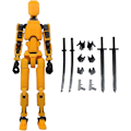 Miniatyrbillede 2 af 5: T13 Actionfigur, T13 Actionfigur, Actionfigurer med flere led, 3D-print af bevægelige figurer Db Yellow