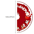 Miniatyrbild 5 av 5: Julgransskjort - Tomte - Festlig Juldekoration, Polyester, Perfekt för Hem & Fest Red 100cm*100cm/1pcs