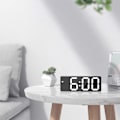 Miniatyrbild 5 av 5: Smarta Digitala Väckarklockor För Sovrum, LED-Skärm, Snooze, Dimbar, Temperatur, Datum, 12/24H, Liten Elektronisk Bordsklocka För Kök O [db] Black