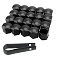 Pikkukuva 1 / 3: 20 kpl Auton Pyöränmutterin Suojuksia Irrotustyökalulla Ruosteenesto Auton Navan Ruuvin Suojus Sopii Kaikenlaisiin Autoihin [db] Black 19MM