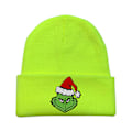 Miniatyrbillede 1 af 3: Hvordan Grinch Stjal Julen Strikket Beanie Hat Unisex Mænd Kvinder Vinter Varmt Hat {Db} Fluorescent green C
