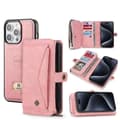 Lynlås Tegnebog Læder Etui Til iPhone 15 Plus [DB] Pink