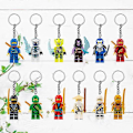 Miniatyrbillede 1 af 5: 12 stk Minifigur Byggeklodser Nøglering Vedhæng Børn Samle Model Nøglering [DB] onesize