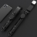 Miniatyrbillede 5 af 5: XT05 Bluetooth-kompatibel telefonholder stativ selfie stick fyld lys kompatibel live streaming db White