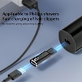 Miniatyrbild 4 av 5: Laddare Adapter för Philips Rakapparat och Hårtrimmer Typ-C till 4.3V - Aluminiumlegering - Grå [DB] Black Style A