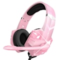 Miniatyrbillede 1 af 5: G9000max Gaming Headset med støjreducerende 120 justerbar omnidirektionel mikrofon 40mm driverenhed Pink {db}