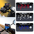 Miniatyrbilde 2 av 5: Vanntett Digital Klokke & Termometer & Voltmeter for Motorsykkel [DB] Red