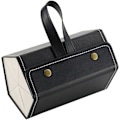 Miniatyrbillede 1 af 3: Solbriller Opbevaringsboks 5slots Roll Up Pu Læder Solbriller Holder Foldbar Etui Sort