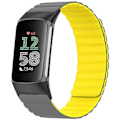 Pikkukuva 3 / 3: Tyyppi G Fitbit Charge 6/5 magneettinen ranneke silikonia säädettävä [db] Multicolor Style F