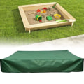 Miniatyrbillede 2 af 5: Sandkasseovertræk Vandtæt Støvbeskyttelse UV-beskyttelse Firkantet Pool Cover med snor til sandkasse, legetøj og møbler db Green 200*200cm