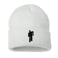 Miniatyrbillede 1 af 4: Fashion Unisex Efterår Vinter Billie Eilish Broderet Strikket Hue Hip Hop Beanie Cap [Db] White
