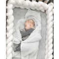 Miniatyrbilde 1 av 2: Rl Baby Upholstery Woven Knotted Ball Pillow Twist Braid Baby Bed Sleep Bumper Decoration Bed Surround