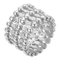 Pikkukuva 1 / 5: S925 hopearengasranneke 2-in-1 muuntautuva rengasranneke teleskooppirengas naisille DB Silver No Diamond