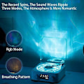 Miniatyrbild 4 av 5: Lumena Lamp Skivspelare, Waves Vinyl Bluetooth-högtalare med 4 justerbara lägen {Db} greem